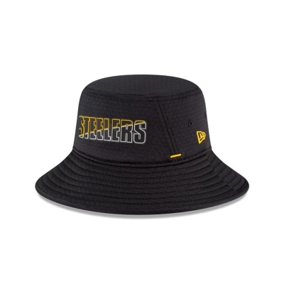 Pittsburgh Steelers Gorra | New Era NFL Official Summer Sideline Stretch Bucket Hat Mexico - Negros